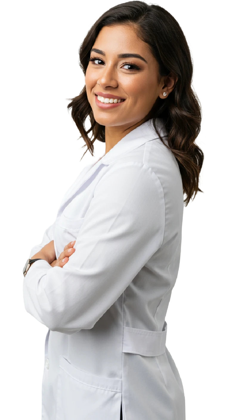 Profesional dental sonriendo